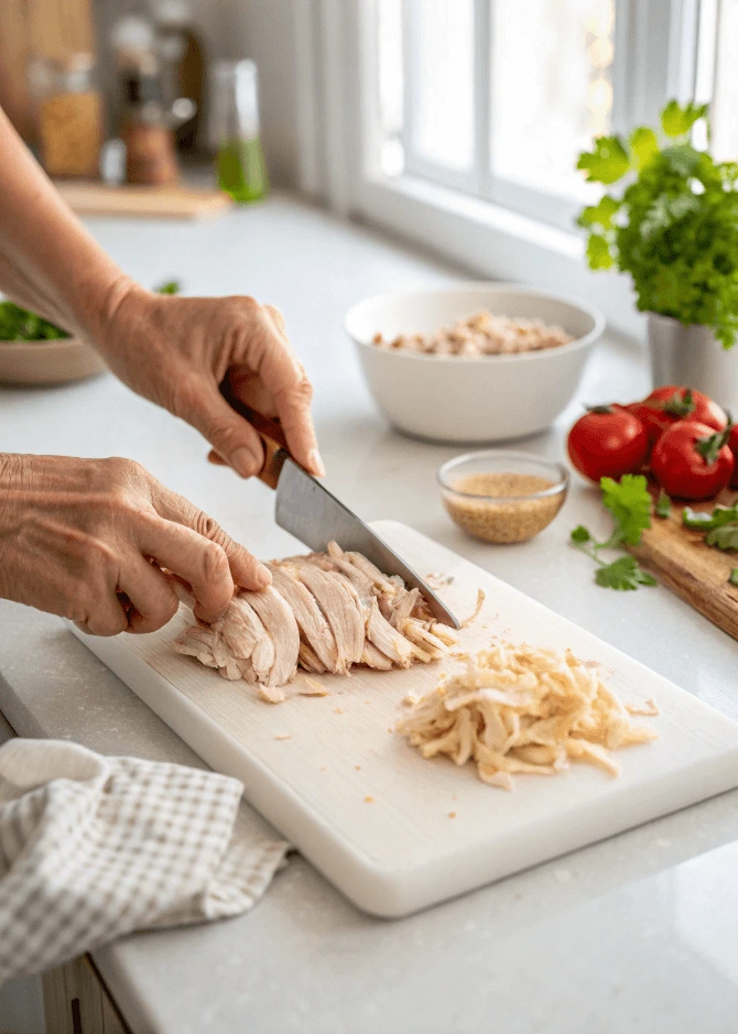 preparing bland chicken dog food