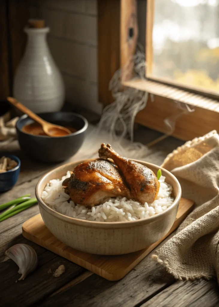 chicken and rice bland dog food recipe in bowl